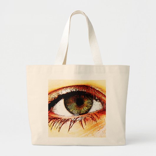 Oogletsel Grote Tote Bag (Voorkant)