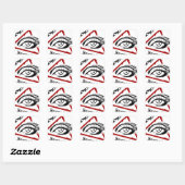 Ooglettertype.png Vierkante Sticker (Vel)