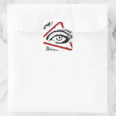 Ooglettertype.png Vierkante Sticker (Tas)
