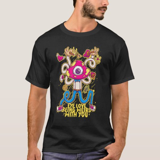 Oogliefde is vreemd Psychedelic Mushroom Weed Tri T-shirt (Voorkant)