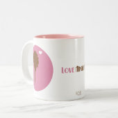 Oogliefde... Tweekleurige Koffiemok (Voorkant links)
