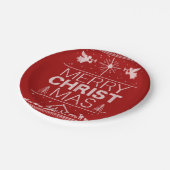 Ooglijk prettige kerstkeuken Religieuze Christus R Papieren Bordje (Gekanteld)