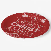 Ooglijk prettige kerstkeuken Religieuze Christus R Papieren Bordje (Gekanteld)