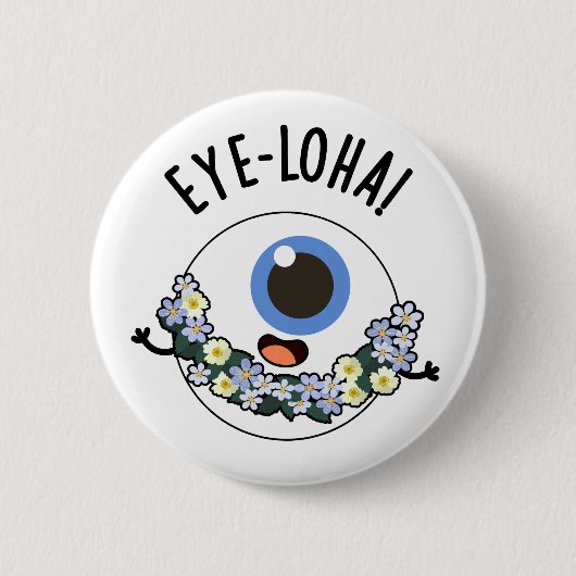 Oogloha Funny Eye Pun Ronde Button 5,7 Cm (Voorkant)
