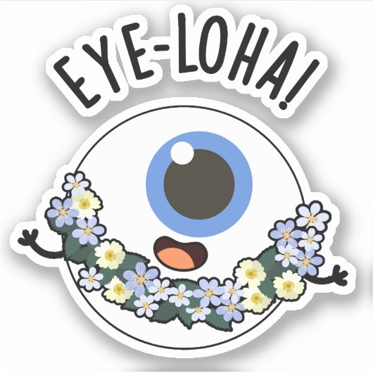 Oogloha Funny Eye Pun Sticker (Voorkant)