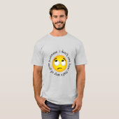 Ooglol-emoticon "hoe dat ook maar een zaak is" t-shirt (Voorkant volledig)