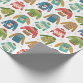 Oogly, maar stoute feestdag met kerstavond cadeaupapier (Hoek)