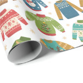 Oogly, maar stoute feestdag met kerstavond cadeaupapier (Rol Hoek)