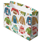 Oogly, maar stoute feestdag met kerstavond groot cadeauzakje (Achterkant Gekanteld)