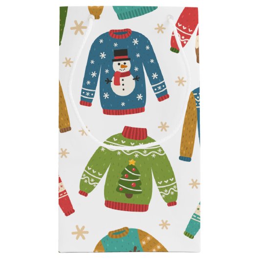 Oogly, maar stoute feestdag met kerstavond klein cadeauzakje (Achterkant)