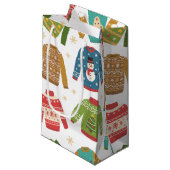 Oogly, maar stoute feestdag met kerstavond klein cadeauzakje (Voorkant Gekanteld)