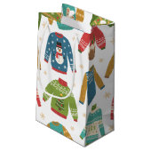 Oogly, maar stoute feestdag met kerstavond klein cadeauzakje (Achterkant Gekanteld)