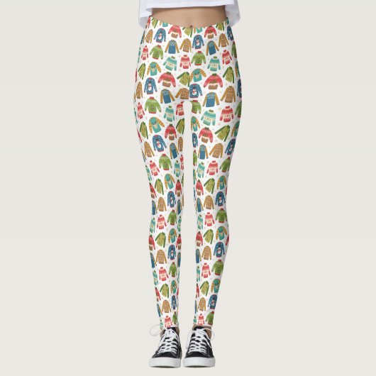 Oogly, maar stoute feestdag met kerstavond leggings (Voorkant)