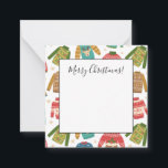 Oogly, maar stoute feestdag met kerstavond notitiekaartje<br><div class="desc">Voeg dit in je cadeauomslag toe voor een persoonlijke aanraking deze kerst. Creëer een mooi kerstcadeau voor iedereen van wie je houdt. Dit kerstpatroon is perfect voor elk kerstfeest, maar vooral voor een lelijke kerstfeestdag. Deze lelijke maar schattige kerstzweet vormen een veelkleurig patroon voor het kerstvakantieseizoen. Elke trui heeft een...</div>