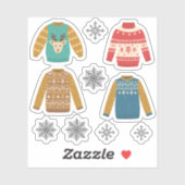 Oogly, maar stoute feestdag met kerstavond sticker (Vel)