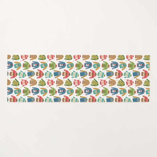 Oogly, maar stoute feestdag met kerstavond yogamat (Voorkant (horizontaal))