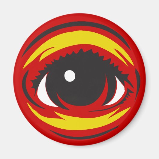 Oogmagneet - Rood Magneet (Voorkant)