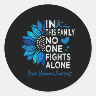 Oogmelanoom bewustzijn Zonnebloem Steun Oculair Ronde Sticker