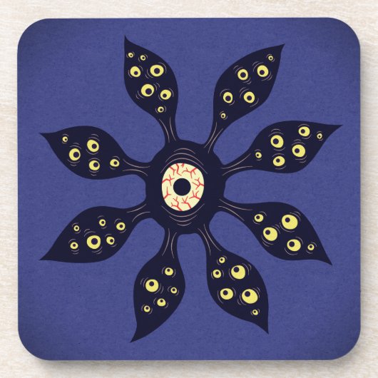 Oogmonster met ogen donkerder gothic bier onderzetter (Voorkant)