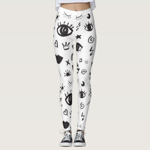 Oogmotief: Trendy patroon Leggings