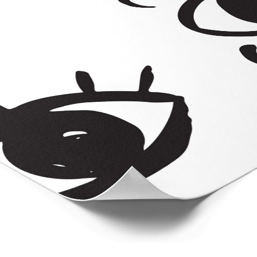 Oogmotief: Trendy patroon Poster (Hoek)