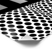 Oogmuur Op Art Black en White Poster (Hoek)