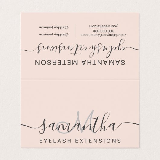 oognazorg voor rode rode roze trendy oog visitekaartje (Buitenkant ongevouwen)