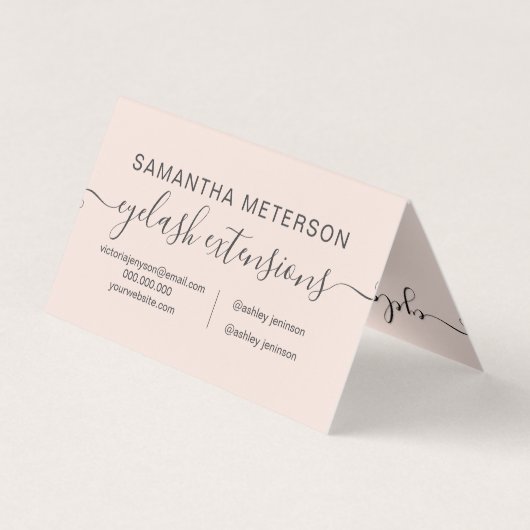 oognazorg voor rode rode roze trendy oog visitekaartje (Achterkant)