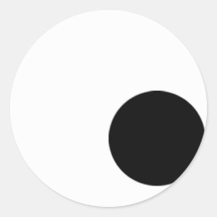 Oogogen naar beneden ronde sticker