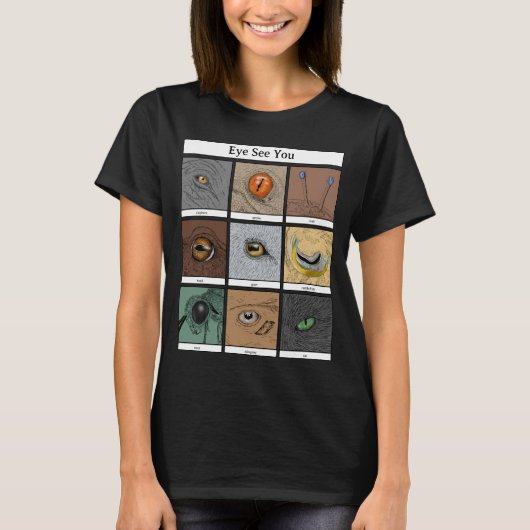 Oogogen Zie je Dierenpruim, dierogen T-shirt (Voorkant)