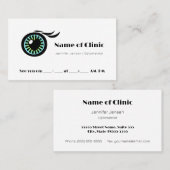 Oogonderzoek Moderne hart iris afspraak herinnerin Afsprakenkaartje (Voorkant / Achterkant)