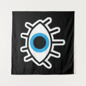 Oogontwerp zwarte achtergrond — tapes wandkleed (Voorkant (horizontaal))