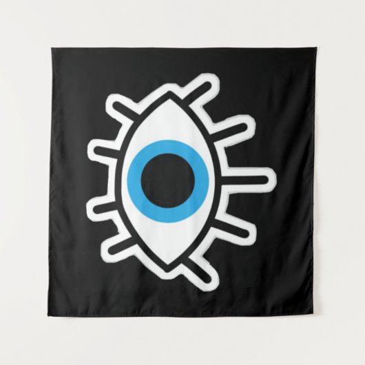 Oogontwerp zwarte achtergrond — tapes wandkleed (Voorkant (horizontaal))