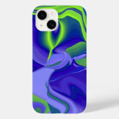 Oogoog, 3D Abstract in groen blauw paars Case-Mate iPhone Case (Achterkant)