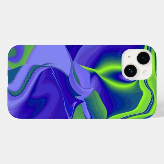 Oogoog, 3D Abstract in groen blauw paars Case-Mate iPhone Case (Achterkant (horizontaal))
