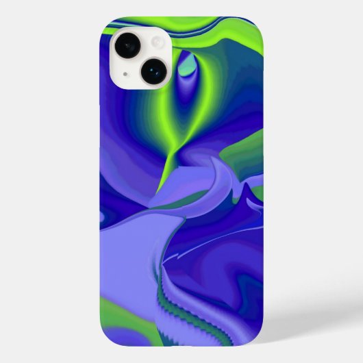 Oogoog, 3D Abstract in groen blauw paars Case-Mate iPhone Case (Achterkant)