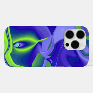 Oogoog, 3D Abstract in groen blauw paars iPhone 16 Pro Hoesje