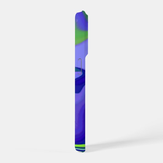 Oogoog, 3D Abstract in groen blauw paars iPhone Hoesje (Rechterkant)