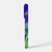 Oogoog, 3D Abstract in groen blauw paars iPhone Hoesje (Linkerkant)