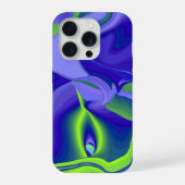 Oogoog, 3D Abstract in groen blauw paars iPhone Hoesje (Achterkant)
