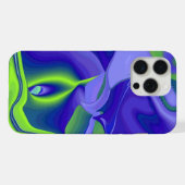 Oogoog, 3D Abstract in groen blauw paars iPhone Hoesje (Achterkant horizontaal)