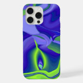 Oogoog, 3D Abstract in groen blauw paars iPhone Hoesje (Achterkant)