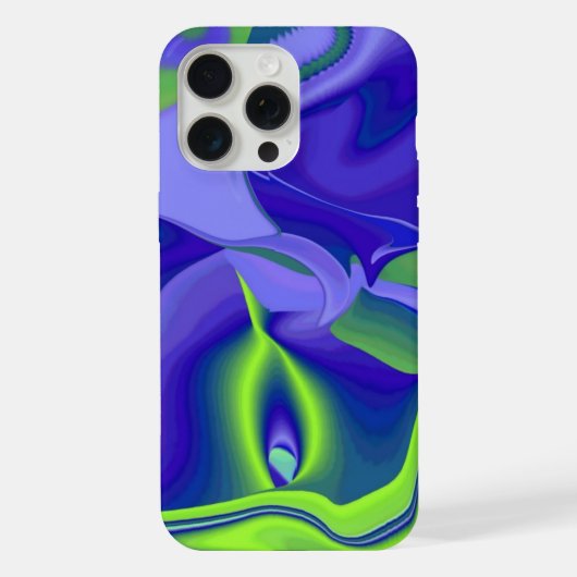 Oogoog, 3D Abstract in groen blauw paars iPhone Hoesje (Achterkant)
