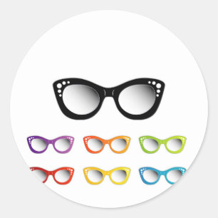  oogoog draag voor dames ronde sticker