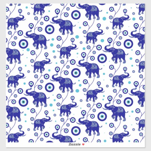 Oogoog Elephant Good Luck amulet patroon Sticker (Vel)