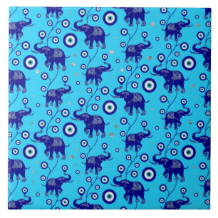 Oogoog Elephant Good Luck amulet patroon Tegeltje