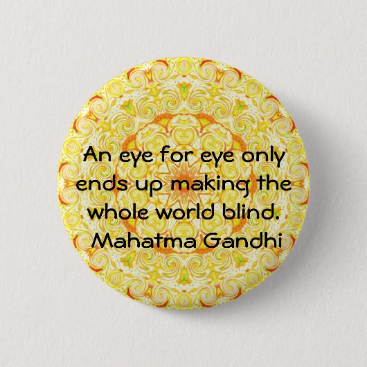 Oogoog ... Gandhi-citaat Ronde Button 5,7 Cm (Voorkant)
