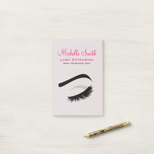 Oogoog met lange Flash-vergrotingen Post-it® Notes (Op bureau)