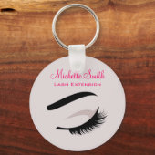 Oogoog met lange Flash-vergrotingen Sleutelhanger (Voorkant)