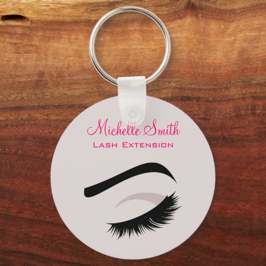 Oogoog met lange Flash-vergrotingen Sleutelhanger (Voorkant)